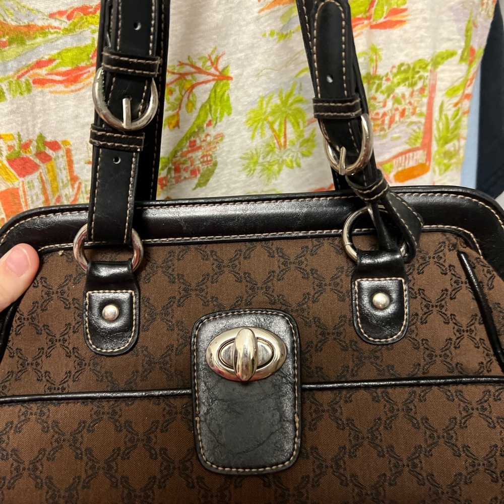 Brown Patterned Handbag - Picture 3 of 3